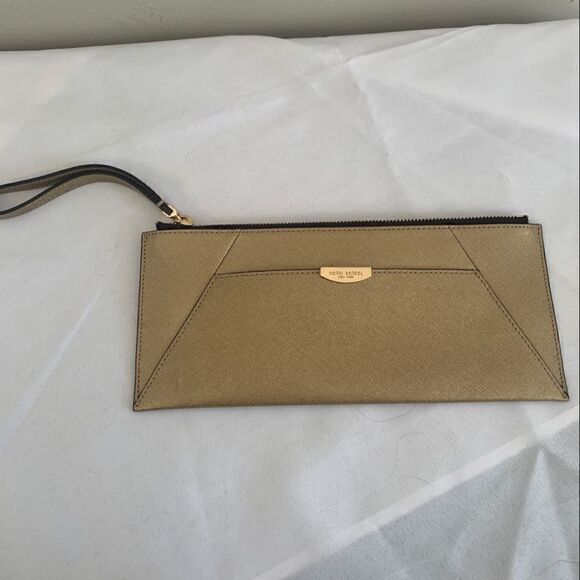 Henri Bendel West 57th Travel Pouch Wristlet - Gold - Picture 6 of 9